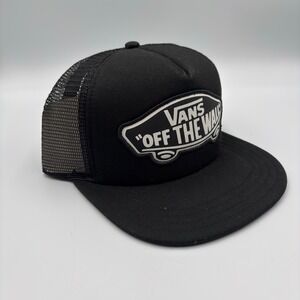 Vans Off The Wall Beach Girl Trucker Hat Black White Snapback VN000H5LKR6 NEW